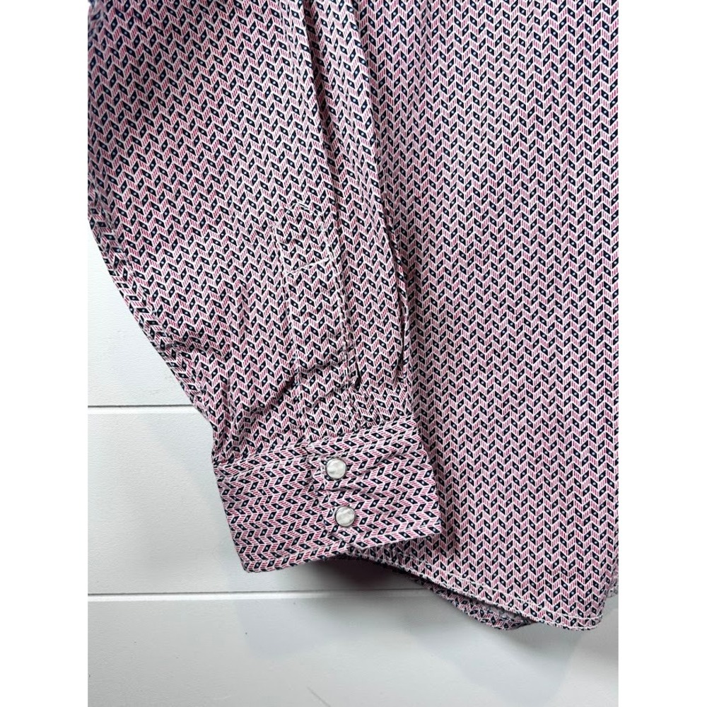 Wrangler 20X Competition Kids XL Red White Blue Geometric Pearl Snap Western - Picture 5 of 7